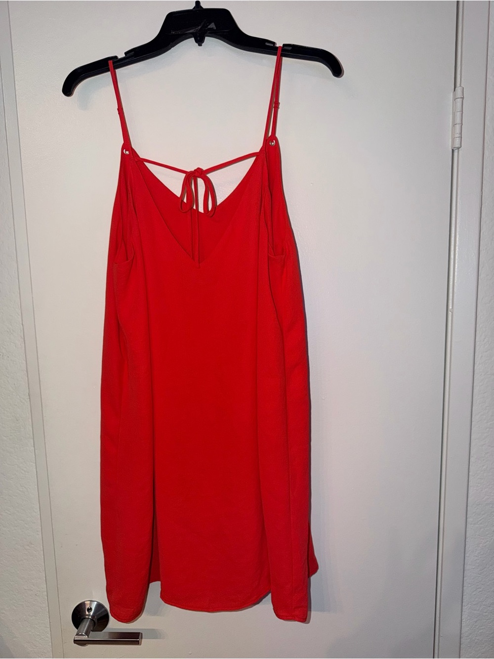 Topshop Coral-Red Slip Dress - Picture 2 of 3